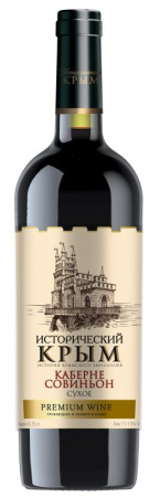 Вино ИСТОРИЧЕСКИЙ КРЫМ Каберне-Совиньон красное сух. 0,75л 13%